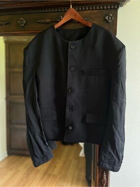 Twill Button-Front Jacket